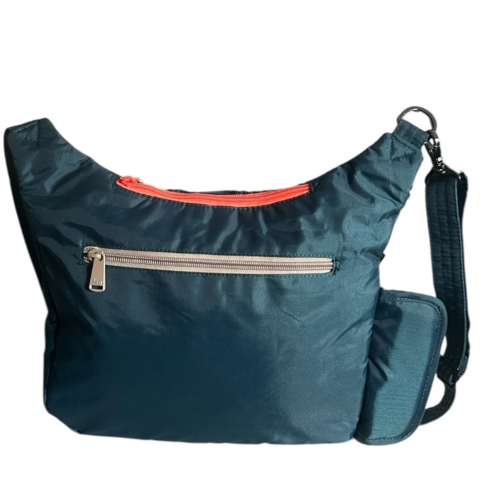 LUG Swing Crossbody Bag Purse in Purse Teal Blue with Bottle Holder - Picture 3 of 11